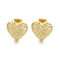 High-End Embossed Stainless Steel Earrings with Gold Accents