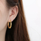 Fashion Minimalist Stainless Steel Earrings U-Shaped Bamboo Joint Hoops Personalized Jewelry Women