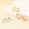 Fashionable Stainless Steel Rhinestone Earrings for Women's Jewelry Suitable for Daily Wear
