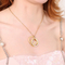 European American Stainless Steel Jewelry Double Interlocking Diamond-Embedded Women's Jewelry Set Wholesale