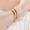 European and American Popular Fashion High-End Starry Stainless Steel Bracelet for Women 18K Gold Plated Bangles