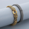 European and American Cold Style Stainless Steel Double Snake Head Bracelet Personalized Retro Trendy Jewelry for Men