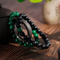 Retro Matte Natural Onyx Unisex Jewelry Flexible Beaded Bracelet