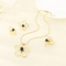 Fashion 4-Piece Hollow Flower Pearl Blue Natural Stone Inlay Stainless Steel Jewelry Set