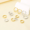 Fashion Stainless Steel Creative Dragon Pattern Embossed Circle Earrings Jewelry Wholesale