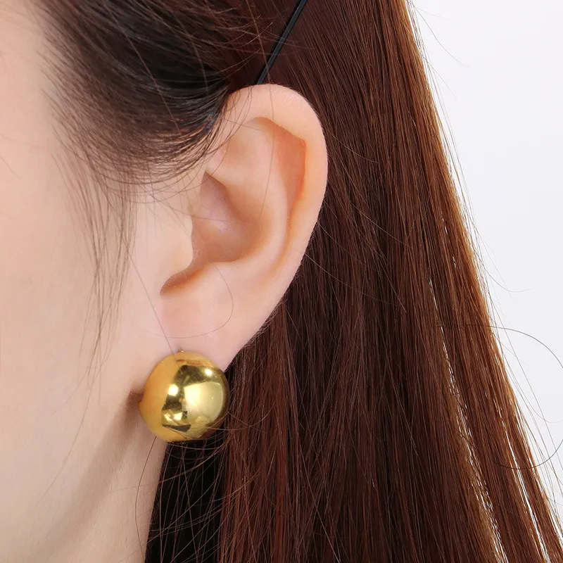 Modern Cool Semi-Hollow Spherical Earrings Perfect for Everyday Wear