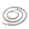 Japanese and Korean Fashionable and Minimalist Men's Skeleton Chain Necklace, Personalized and Versatile Stainless Steel Reversible Bracelet Set