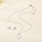 Stylish O-Shaped Chain Necklace Sets with Heart Earrings Jewelry for Women