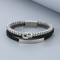 Stainless Steel Chain Leather Rope Woven Bracelet Multi-Layer Woven Leather Bracelet Popular Magnetic Buckle Bracelet