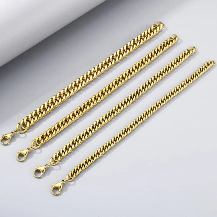 Durable 304 Stainless Steel Cuban Whip Chain for Jewelry
