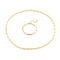 Simple Stainless Steel Geometric Sunflower Seed Chain Fashionable Colorful Bracelet&Necklace Accessories