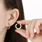 Classic Curved Small Hoop Huggie Earrings 18K Gold Plated Minimalist Stainless Steel Earrings