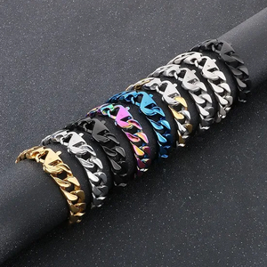 European and American Men's 316L Stainless Steel Jewelry Cuban Chain Stainless Steel Bracelet