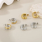 French Fashion Stainless Steel Creative Three Ring C-Shaped Temperament Versatile Girl Earrings