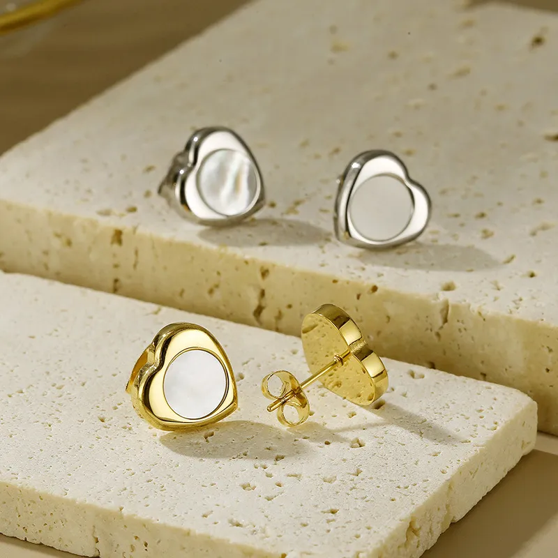 European and American Ins Fashion Stainless Steel Creative Multi Style Heart-Shaped Design Versatile Earring Jewelry