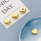 Stainless Steel Heart-Shaped Diamond Studded DIY Jewelry Accessories