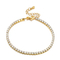 Stainless Steel Trendy Fashion Temperament Personalized Single Circle Zircon Full Diamond Bracelet Necklace for Women