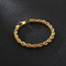Hip Hop Men's Bracelet Gold Plated 18K Fried Dough Twists Chain Stainless Steel Braided Twisted Rope Bracelet