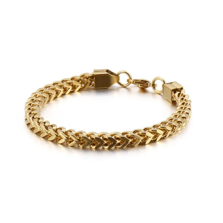 Unique Men's Square Bracelet with Dragon Bone Design