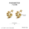 Classic Stainless Steel C Shaped Unisex Earrings Gold Plated Hoop Earrings