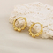 Fashionable and High-End Women's Jewelry Stainless Steel Creative Size Round Bead Circle Earrings