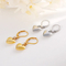 Minimalist Style Stainless Steel Heart-Shaped Pendant Earrings Necklace Set Jewelry Women's Accessories
