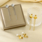 Ins Metal Shell Pearl Tassel Stainless Steel Earrings European Summer Vacation Jewelry Women