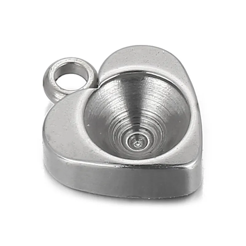 Stainless Steel Heart-Shaped DIY Jewelry Accessories Rhinestone Holder