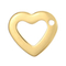 Stainless Steel Hollow Heart-Shaped Pendant Necklace DIY Jewelry Accessories