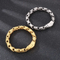 Cross-Border Trendy Minimalist Glossy Jewelry, Vacuum Plated 10mm Stainless Steel Men's Bracelet with Melon Seed Chain
