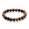 Matte Black Agate Bracelet, Contrasting Color Yellow Tiger's Eye Bracelet, Unisex Jewelry, DIY Original Brand Jewelry