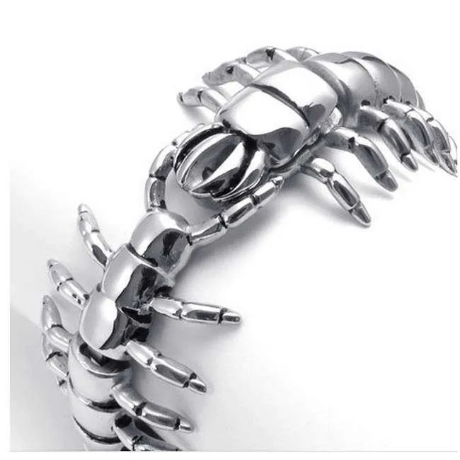 Kalen Jewelry, Foreign Trade Jewelry, Original Foreign Trade Men's Bracelet, Titanium Steel, Zoo Centipede Bracelet