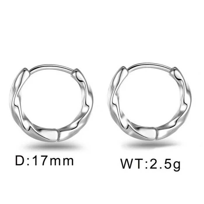 Wholesale Trendy Men's and Women's Earrings Jewelry Stainless Steel Cone Round Earrings