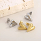 Fashionable Metal Earrings 18K Gold-Plated Stainless Steel Heart-Shaped Earrings for Women