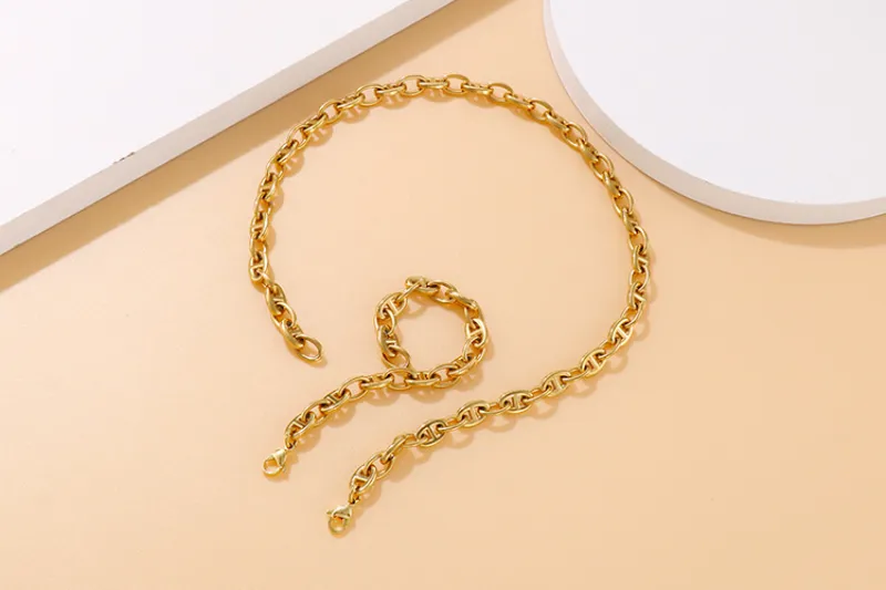 Women Fashion Nose Chain Titanium Necklace 316 Ss Sweater Necklace