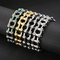 18mm European and American Men's Motorcycle Chain, Hip-Hop and Rock Style, Personalized Stainless Steel Men's Bicycle Chain Bracelet