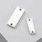 Stainless Steel Rectangular Double Hole Necklace Pendant Smooth Square Bracelet DIY Accessories