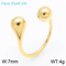 Trendy and Fashionable Stainless Steel Chubby Droplet Shaped Ring Bracelet Earring Necklace Four Piece Set