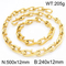 Stainless Steel Nail Shaped Bracelet Necklace Jewelry Set