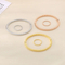 Minimalist Beaded Water Wave Stainless Steel Ring Adjustable Oval Bracelet Jewelry Set