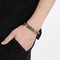 European and American Style Silicone Paired with Stainless Steel Bracelet for Fashionable Men's Jewelry