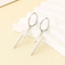 Fashionable Stainless Steel Three-Dimensional Photosensitive Surface Lightning Shaped Temperament Neutral Earring Jewelry