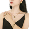 Stylish Four-Piece Earring Set with Beautiful Inlaid Stone Accents