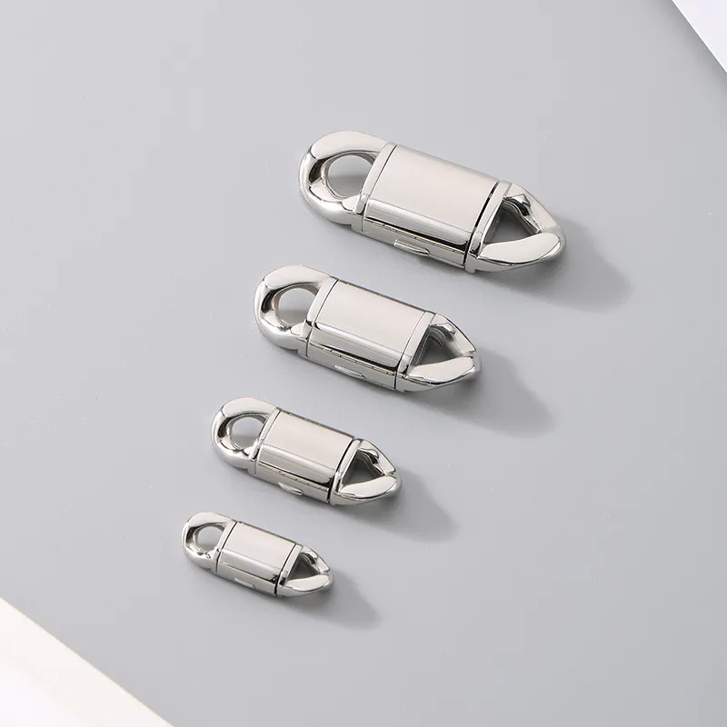 Stainless Steel Cuban Chain Buckle Arc Flip Buckle DIY Jewelry Buckle Wholesale
