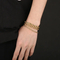 Steel Jewelry 18K Gold Dual Color Men's Women's Universal Stainless Steel Bracelet