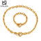 Personalized Stainless Steel Heart-Shaped Pendant Thick Chain Jewelry Sets