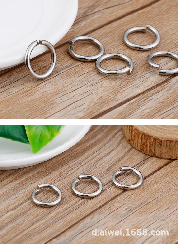 Stainless Steel Jewelry Accessories, Opening Rings, Multiple Sizes, DIY Handmade Jewelry Materials, Connecting Rings