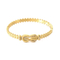 Geometric Hollow Stainless Steel Diamond-Encrusted Women's Bangles