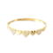 Diamond-Encrusted Bamboo-Shaped Stainless Steel Bracelet, a Unique and Luxurious Starry Heart-Shaped Bangle