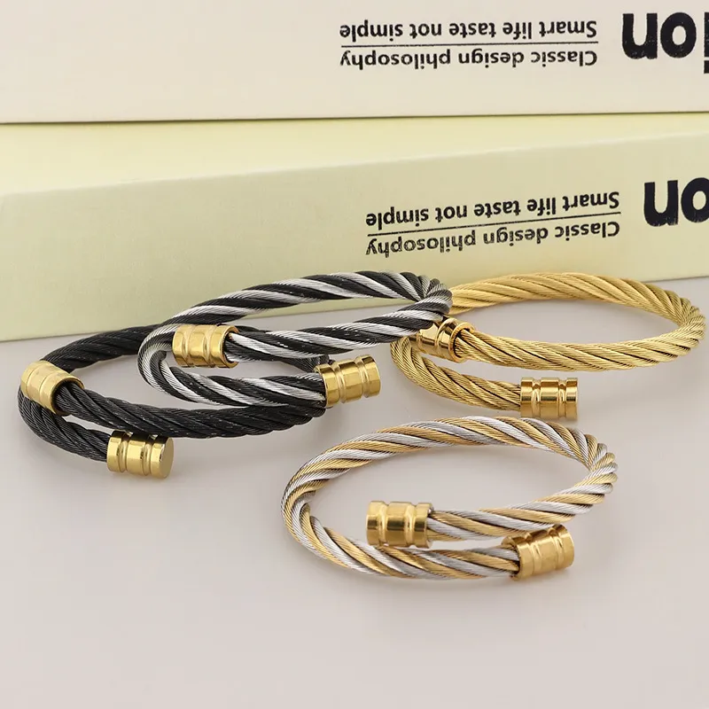 Stainless Steel Jewelry, Steel Wire Bangle, Available in Multiple Colors, Suitable for Daily Wear